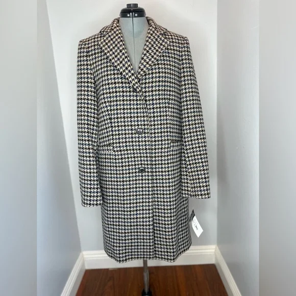 Lauren Ralph Lauren Women's welt pockets reefer Houndstooth Coat - Picture 2 of 11